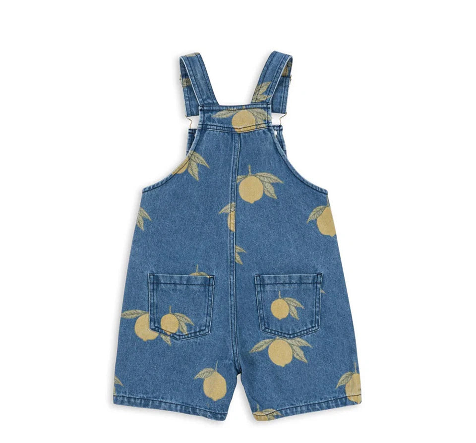 26 KS Toddler Girls Denim Overalls Boys Lemon Jacket Jeans Girl Cat Vest Dress Children Clothes Set Kids Fashion Outerwear Pants