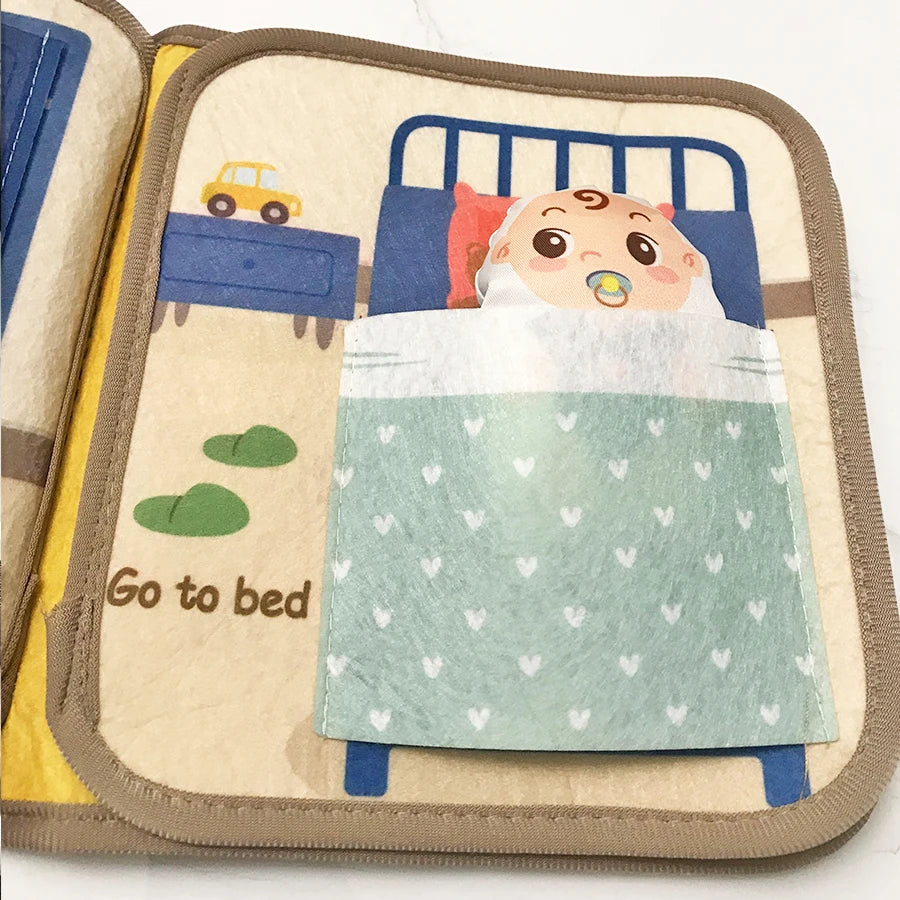 Early Education English Interactive Cognitive Cloth Books Baby Learning Books Baby Soft Books Children's Toys