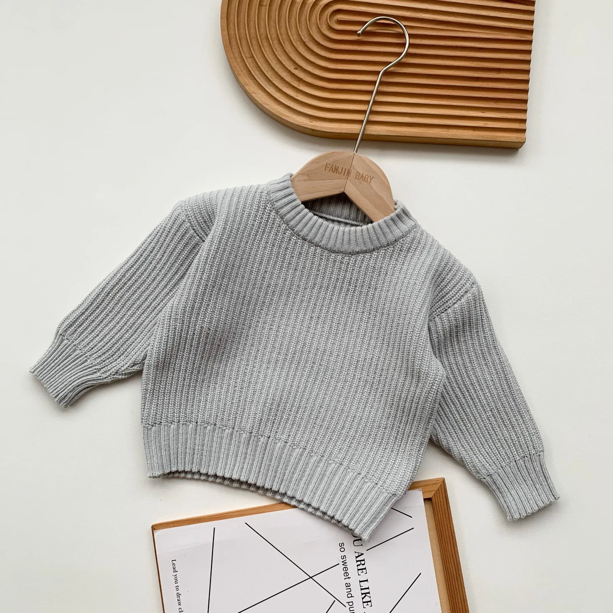 0-6Yrs Baby Boys Sweaters Spring Autumn Children Solid Color Basic Warm Knit Sweater Kids Girls Baby Pullover Sweaters Clothes