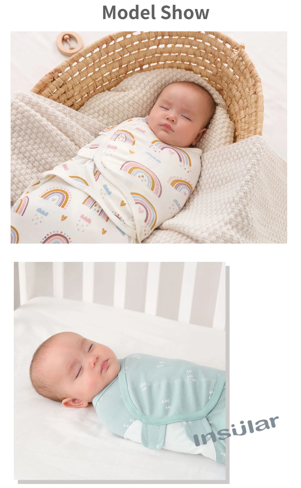 INSULAR New Baby Sleeping Bag Newborn Swaddle Envelope Cocoon Wrap Swaddle Soft 100% Cotton Sleep Blanket Baby Blankets