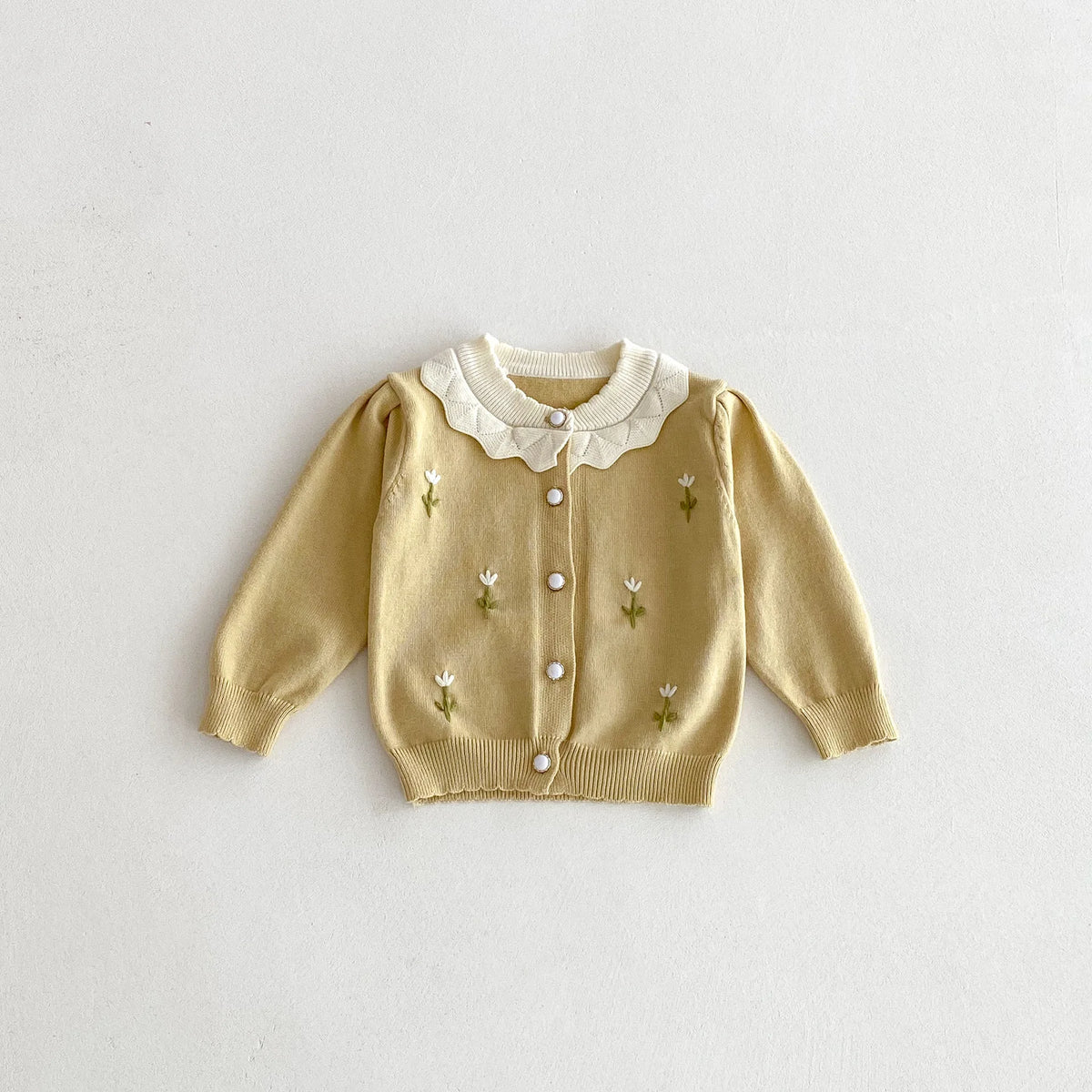 ZOETOPKID Autumn 0-3Yrs Children Clothes Infant Baby Girls Knitting Cute Embroidered Cardigan Newborn Baby Girls Sweater Coat