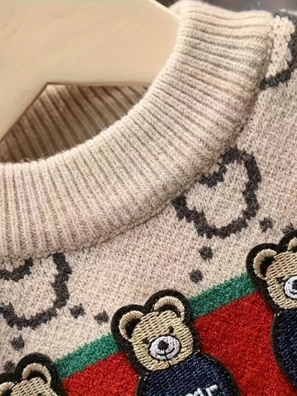 New Style Boys' Fleece-Lined Thick Sweater Pullover Knitwear Baby Toddler Warm Base Shirt Cartoon