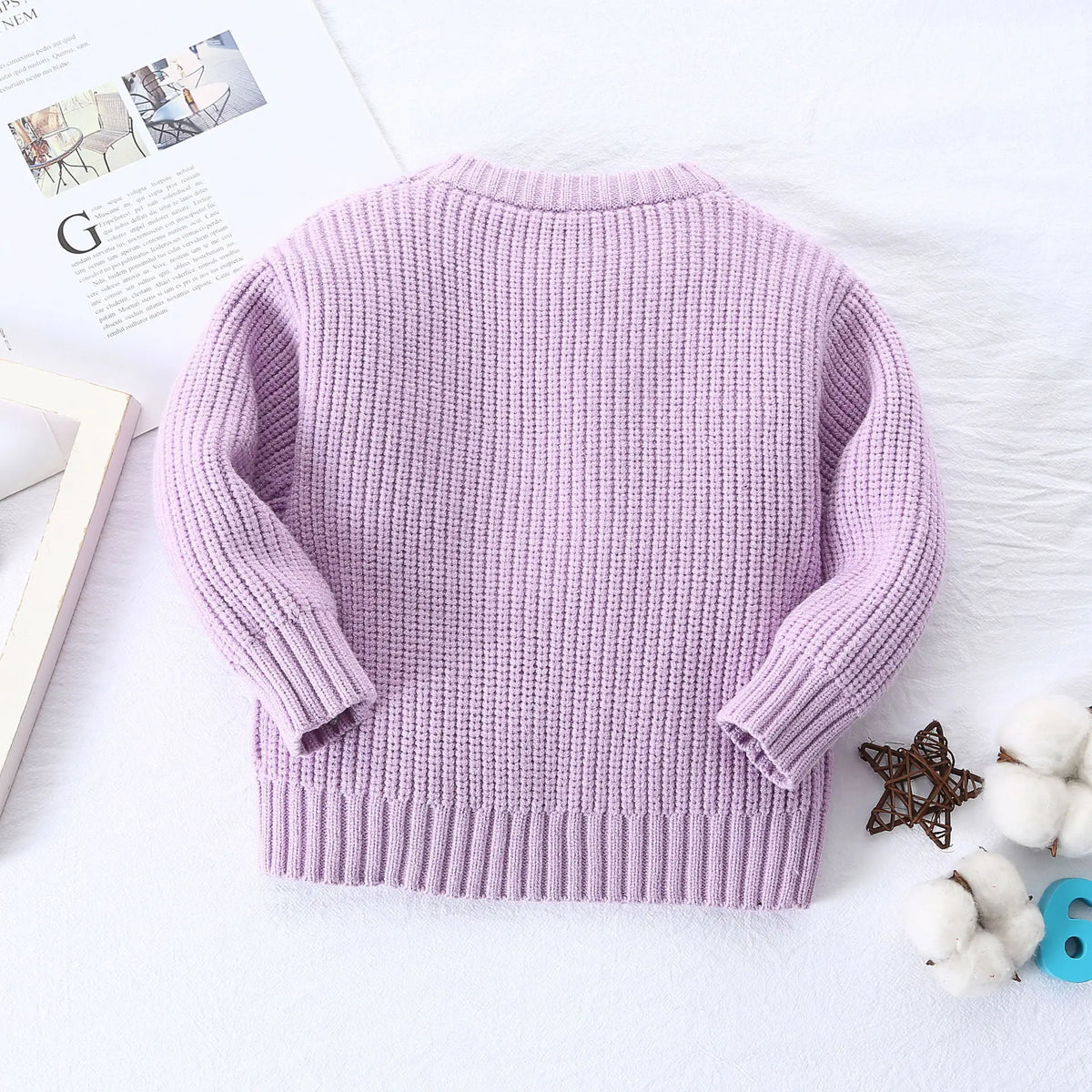 0-6Yrs Baby Boys Sweaters Spring Autumn Children Solid Color Basic Warm Knit Sweater Kids Girls Baby Pullover Sweaters Clothes