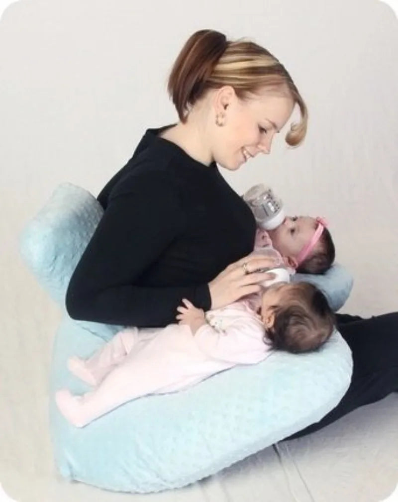 Baby Twin Pillow Multi Functional Nursing Pillow Anti Overflow Spitting Pillows Cushion for Newborns Feeding Bed Baby Nest