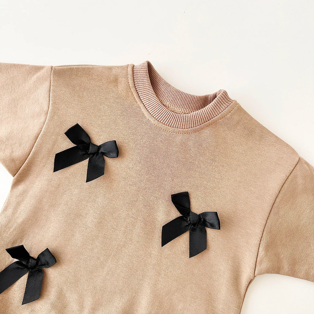 Newborn Baby Girl Clothes Bow Infant Jumpsuit Spring Autumn Babygrow Romper Cotton Kids Toddler Children Clothing 0-18 Months