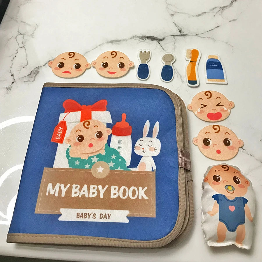Early Education English Interactive Cognitive Cloth Books Baby Learning Books Baby Soft Books Children's Toys