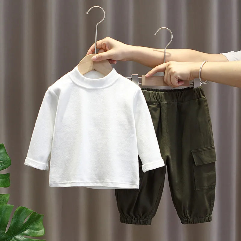Baby Boy Autumn Clothes Kids Outfit Set New Children's Fashion Vest+T-shirt+Pants Casual Three Piece Set 80-140cm
