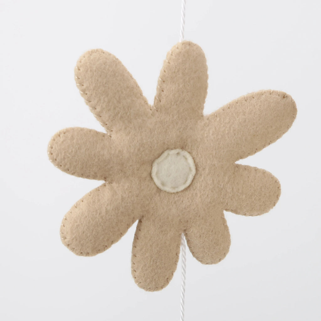 Baby girl mobile Daisy nursery decor Flower baby Crib mobile