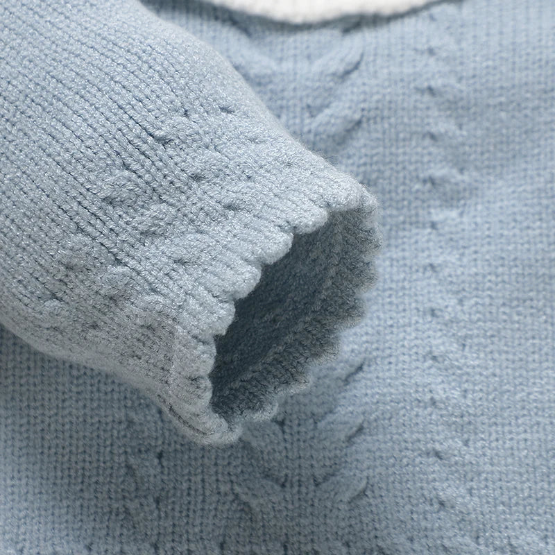 Baby Clothes Sets Winter Warm Knitted Newborn Boys Girls Long Sleeve Sweater Shorts+Pants Outfits 2pcs Infant Autumn Suits 0-18m