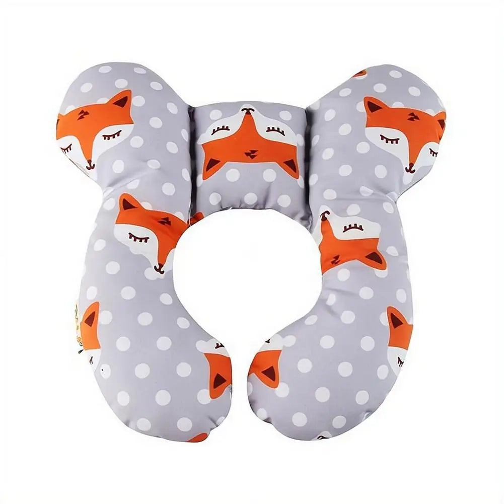 Baby U-shaped Neck Support Pillow Soft Cotton Travel Headrest for Car Seat Stroller Airplane Toddler Cushion for 0-3 Years Old