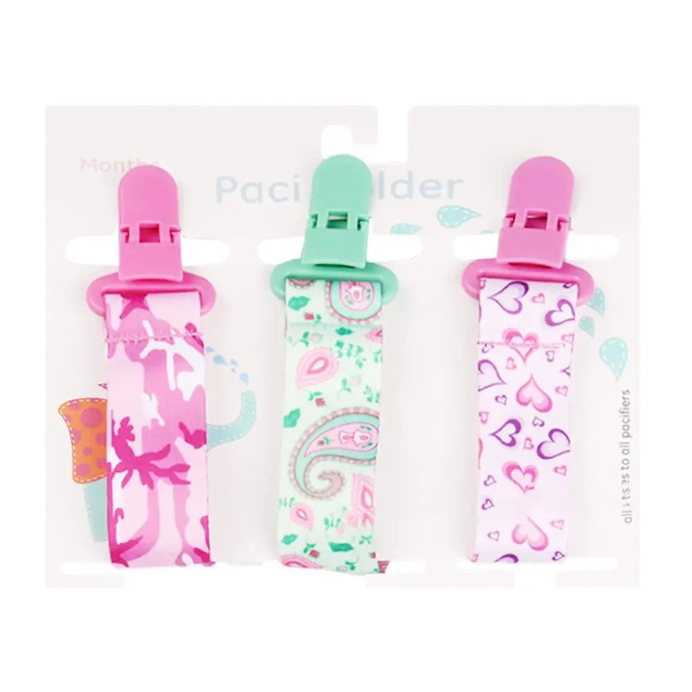 3 Sets of Dummy Pacifier Clips Baby Care Nipple Holder Baby Pacifier Chain Brackets Carrying Pacifier Brackets Gifts