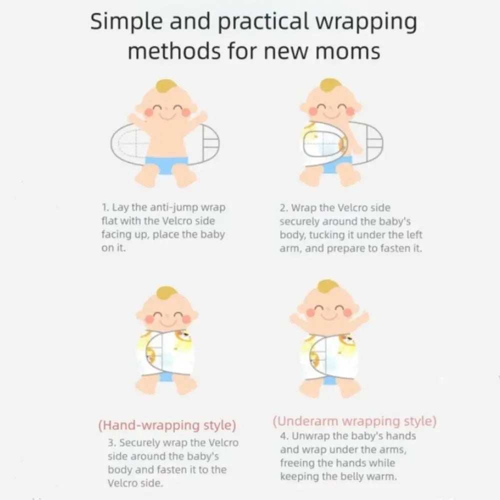 Comfortable Anti-startle Baby Sleeping Bag Cotton Single Layer Baby Swaddle Blanket Cartoon Newborn Sleep Bag Wrap