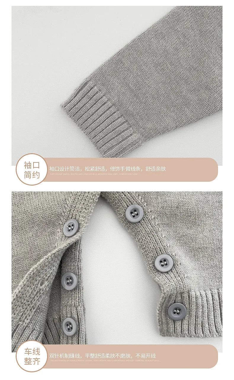 Newborn Baby Clothes 2026 Spring Boys' and Girls' Sweaters Jumpsuit Cute Cartoon Knitted Climbing Clothes
