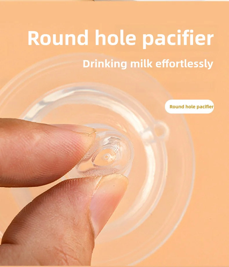 5cm Baby Silicone Wide Mouth Nipples Pacifier 100% Bpa Free Liquid Silicone Wide Neck Bottle Nipple Pacifiers Anti-Colic Hole