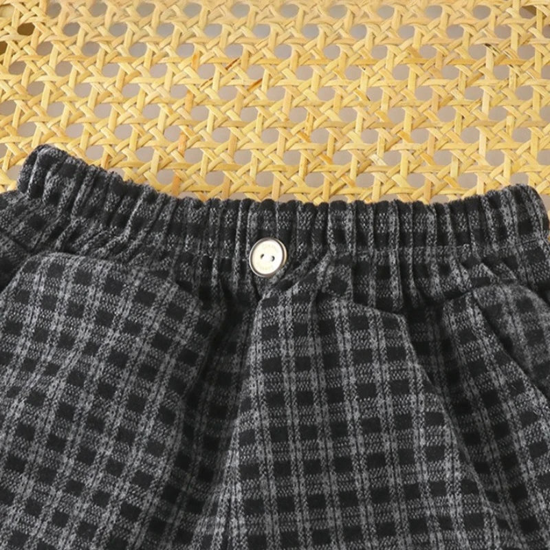 1-6 Years Children Clothing Boys Girls Korean Style Casual Loose Plaid Straight Trousers Outdoor Mosquito Repellent Kids Clothes