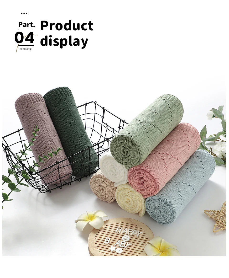 90*70cm Cotton Baby Blankets Knit Newborn Boys Girls Sleeping Covers Stuff for Stroller Bed Best Comfort Infant Toddler Cellular