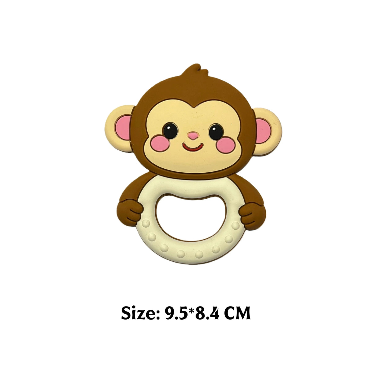 Baby Teether 0 To 6 Months BPA Free Silicone Chewing Teething Toy Pacifier Chain Making Cartoon Animal Pattern Silicone Baby Toy