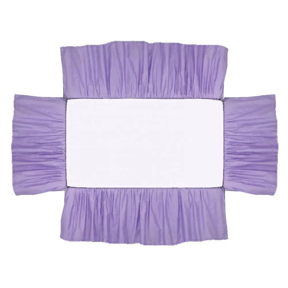 Nursery Decor Accessory Soft Elastic Baby Crib Bed Skirt for Bedroom Easy Installation Dust Cover Pleated Toddler for Boys