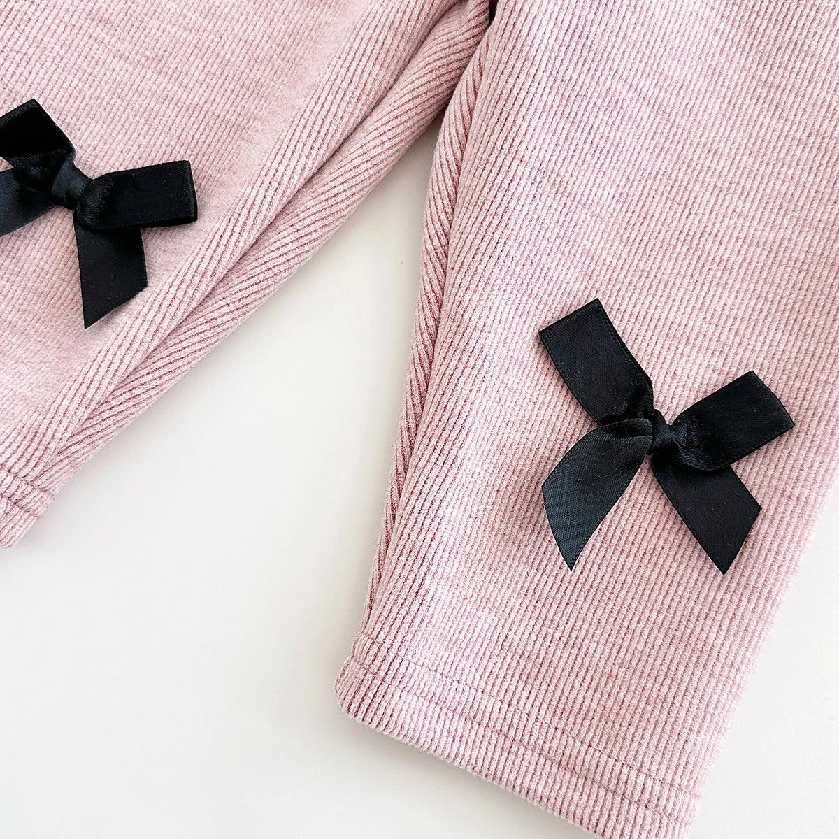 Ins Toddler Baby Suit Infant Outfit Baby Girls Spring Autumn Long Sleeved Bow Top Pullover+Pants Newborn Baby Clothes Sets 0-3Y