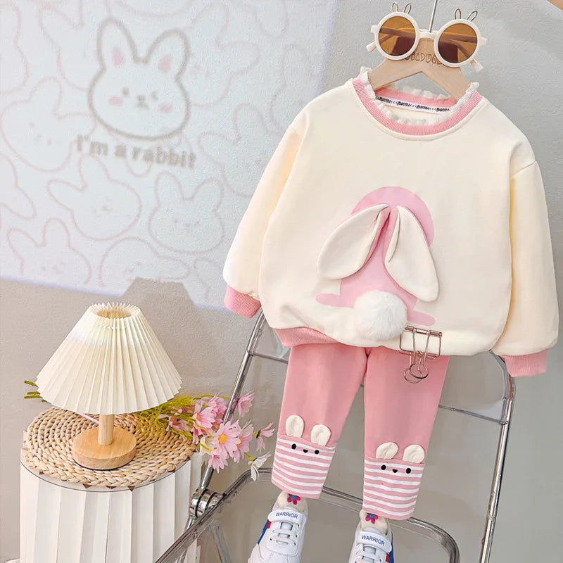 New Spring Autumn Baby Clothes Suit Children Girls Fashion T-Shirt Pants 2Pcs/Set Infant Outfits Toddler Costume Kids Tracksuits
