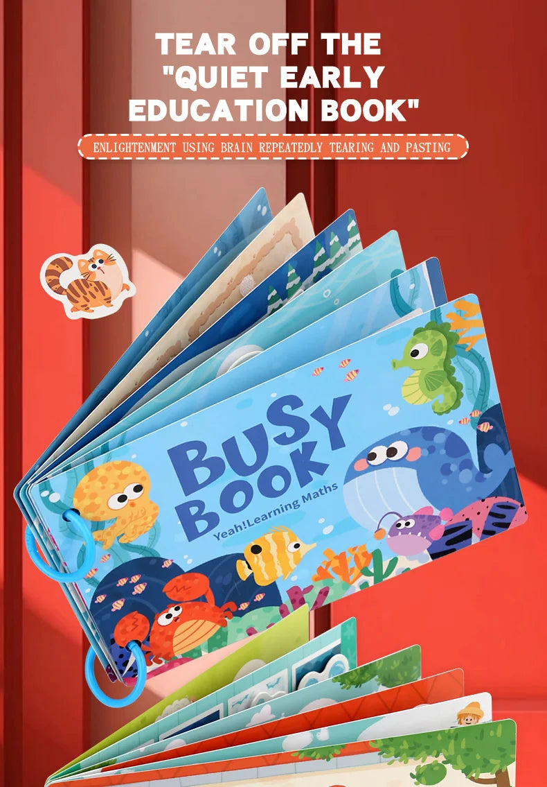 Montessori Baby Busy book My First Quiet Book Paste Early Learning Education Ty Children Toy Matching Game for Babies 2 3 Years