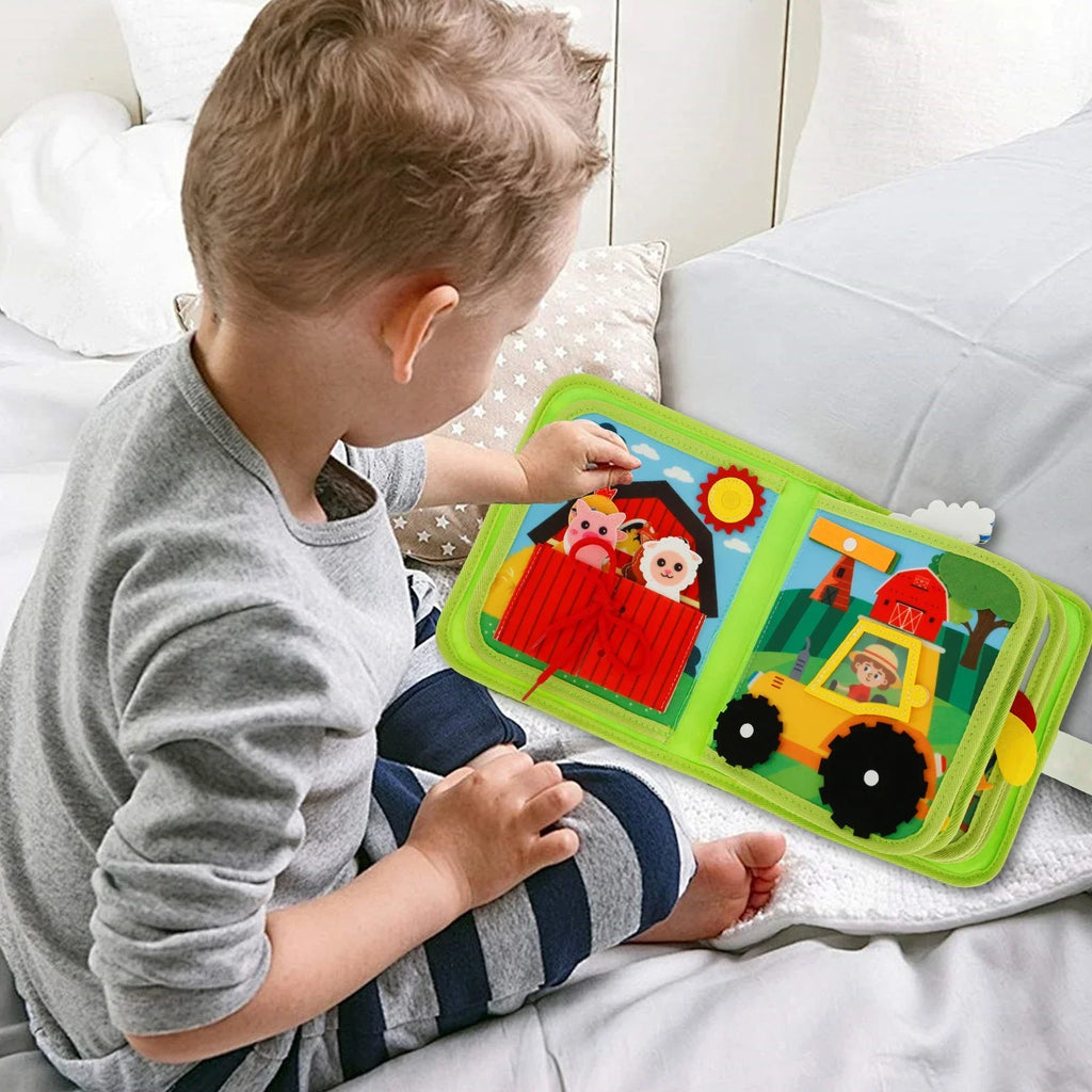 Soft Baby Felt Books Educational Sensory Toy for Toddlers Soft Activity Busy Book Felt Cloth Animals Sensory Quiet Books