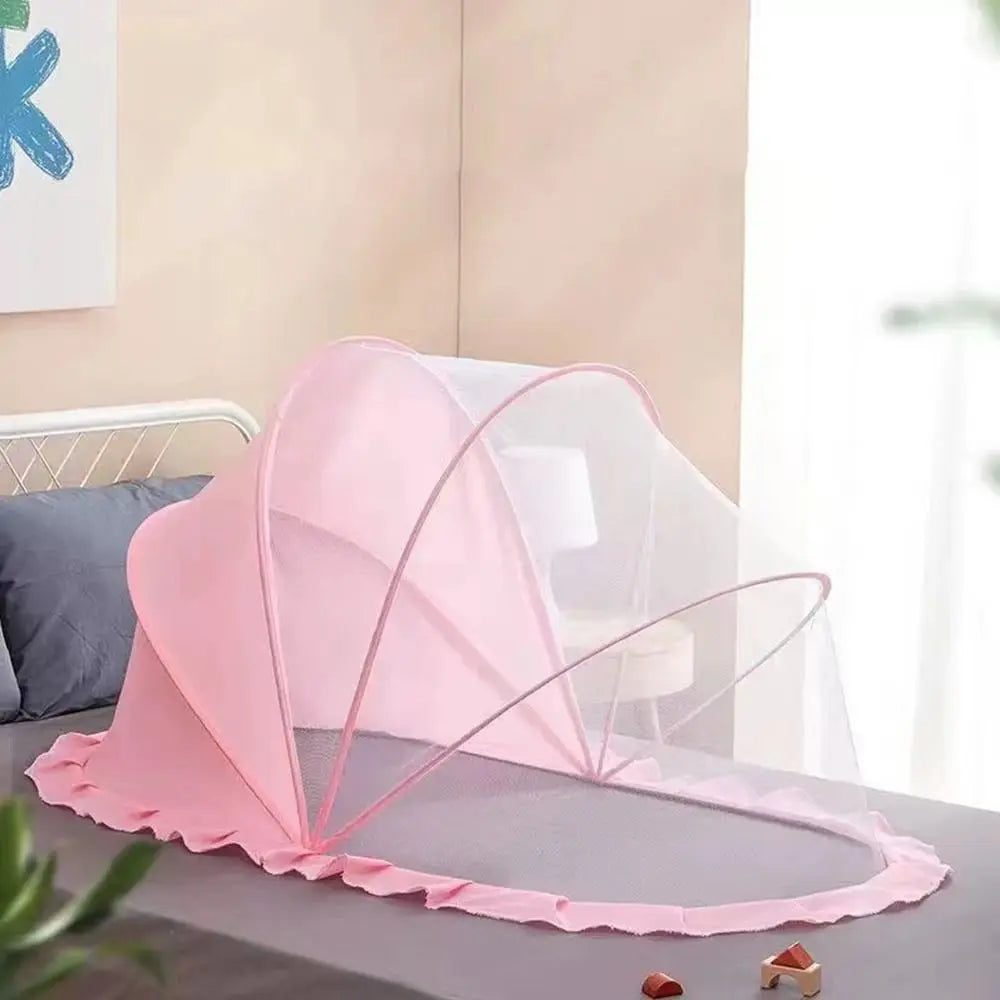 Folding Baby Crib Mosquitoes Net Breathable Soft Infant Mosquito Net Bed Portable Full-Coverage Mesh Sleeping Net Baby Sleep