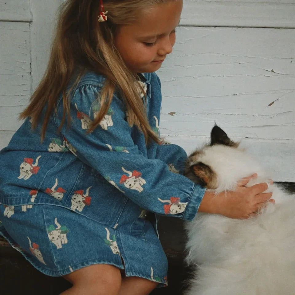 26 KS Toddler Girls Denim Overalls Boys Lemon Jacket Jeans Girl Cat Vest Dress Children Clothes Set Kids Fashion Outerwear Pants