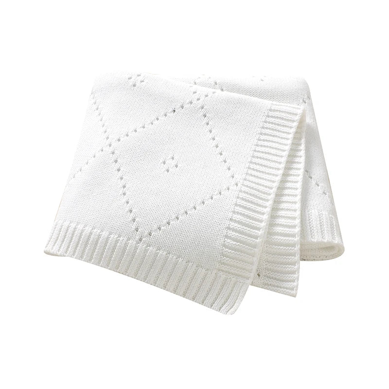 90*70cm Cotton Baby Blankets Knit Newborn Boys Girls Sleeping Covers Stuff for Stroller Bed Best Comfort Infant Toddler Cellular