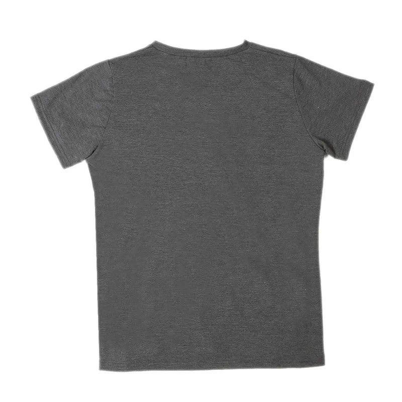 Kangaroo Pocket T-Shirt Nylon Cotton Father Mother Short Sleeves Tops Baby Summer Pregnancy Safety Carrier Feeding Clothing