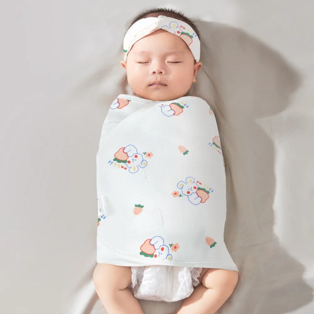 Comfortable Anti-startle Baby Sleeping Bag Cotton Single Layer Baby Swaddle Blanket Cartoon Newborn Sleep Bag Wrap