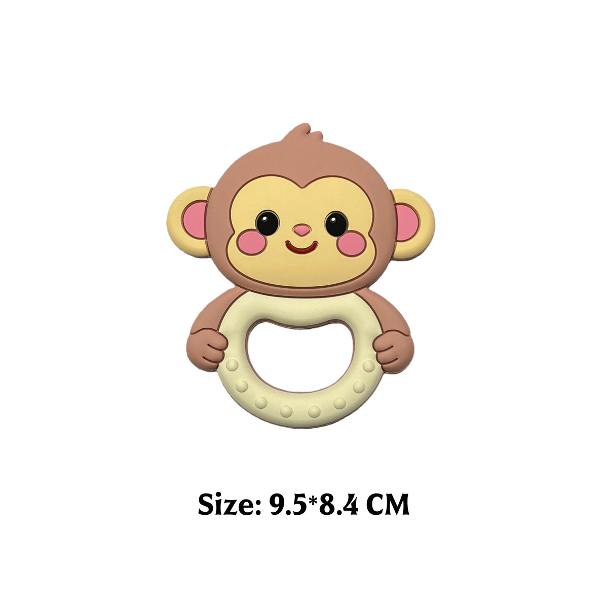 Baby Teether 0 To 6 Months BPA Free Silicone Chewing Teething Toy Pacifier Chain Making Cartoon Animal Pattern Silicone Baby Toy