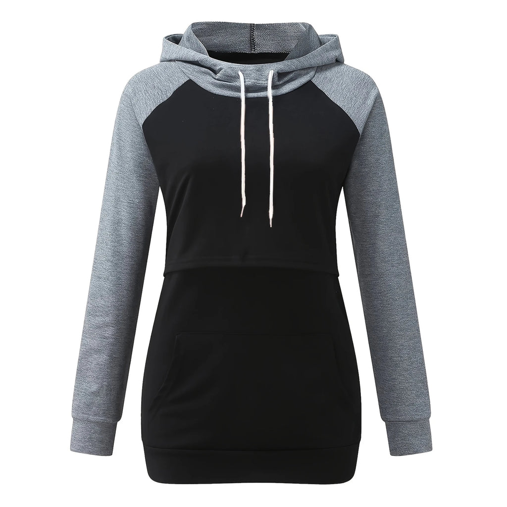 Womens Maternity Nursing Hoodie Sweatshirt Hoodies Long Sleeve Breastfeeding Pregnancy Top Kangaroo Pocket Clothes