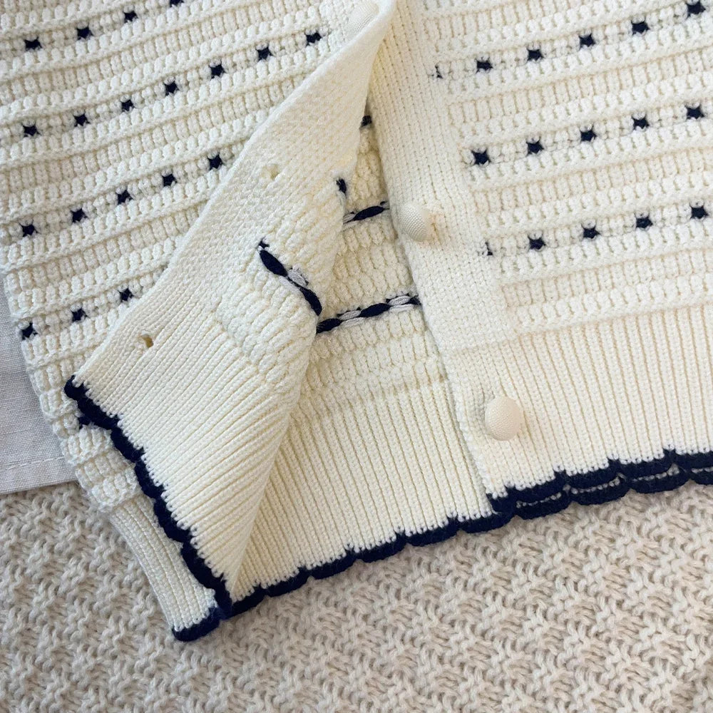 2-6 Years Old Cute Baby Girls Outfits Autumn and Winter New Knitted Sweater and Short Skirt Children's Sweet Princess Clothing