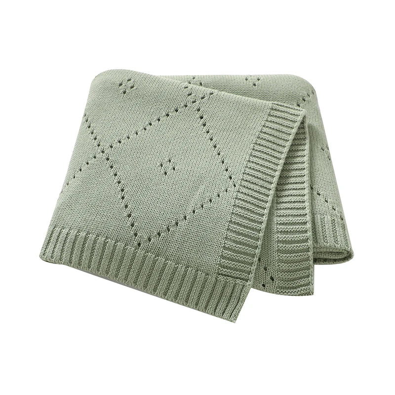 90*70cm Cotton Baby Blankets Knit Newborn Boys Girls Sleeping Covers Stuff for Stroller Bed Best Comfort Infant Toddler Cellular