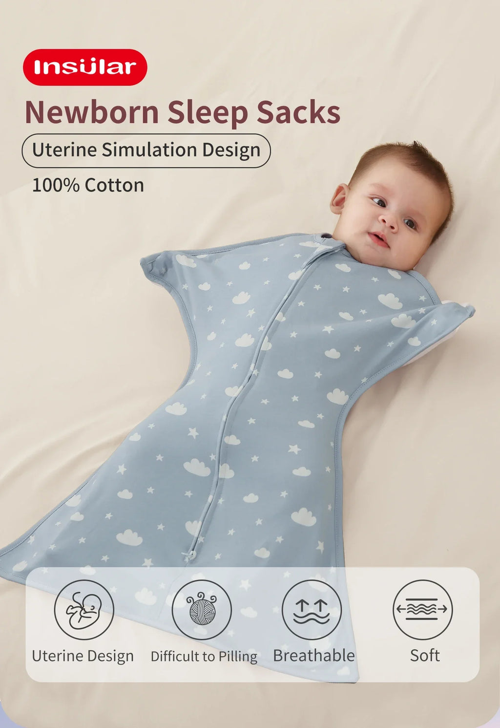 Baby Sleeping Bags Summer Thin Newborn Swaddle Blanket For 0-12Months Promote sleep Infant 100% Cotton Soft Newborn Blanket