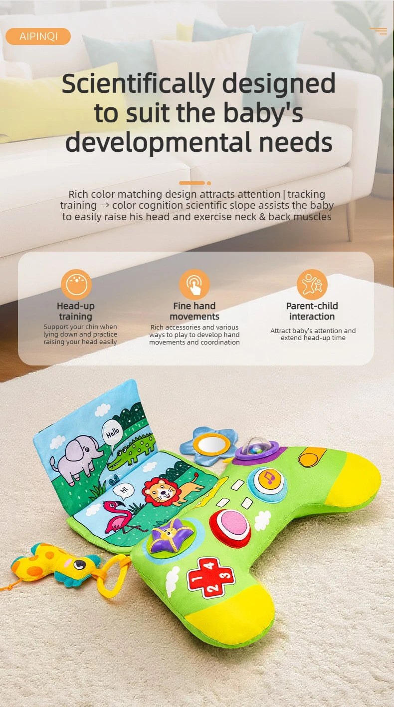 1Pc Soft U-shaped Baby Tummy Pillow, comfy head lifting training cushion, fun play mat and practical gift for newborns