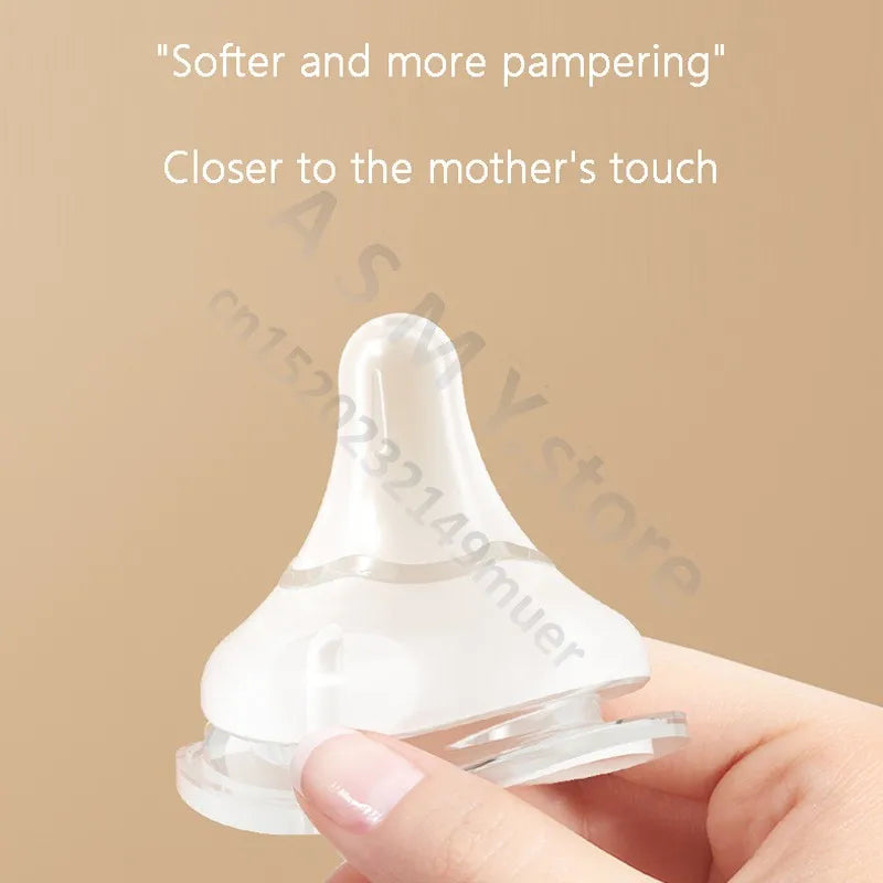 Baby nipples /for pigeon 2nd / 3rd generation bottles, silicone natural taste, wide diameter 5CM universal nipple/