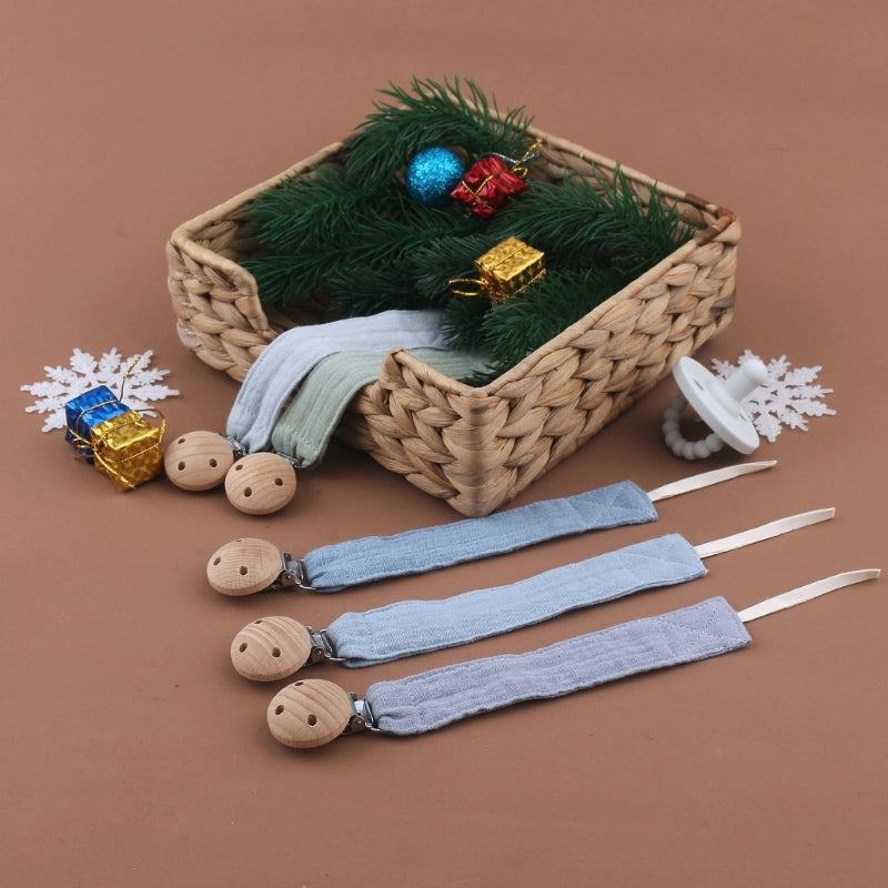 5pcs Baby Pacifier Clips Cotton Pacifier Chain Nipple Bracket Holder For Nipples Toddler Toy Dummy Clip Baby Shower Gift
