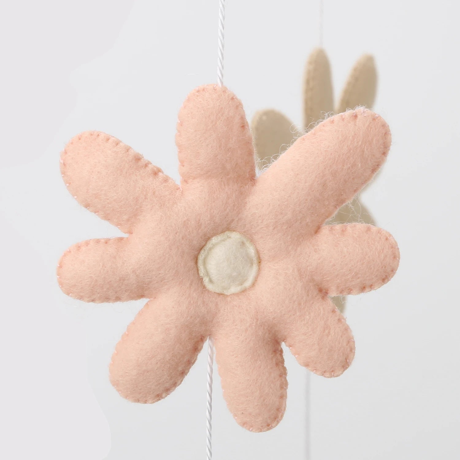 Baby girl mobile Daisy nursery decor Flower baby Crib mobile