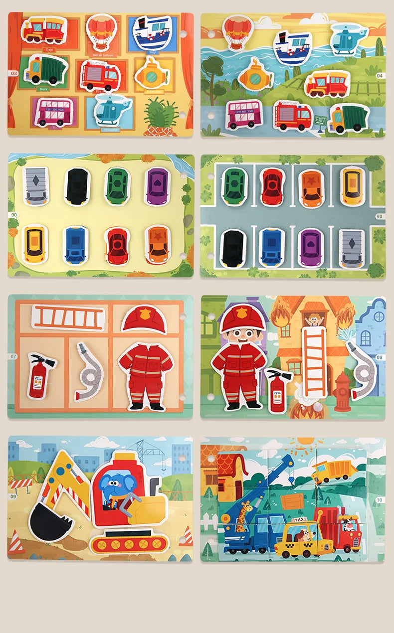 Montessori Baby Busy book My First Quiet Book Paste Early Learning Education Ty Children Toy Matching Game for Babies 2 3 Years