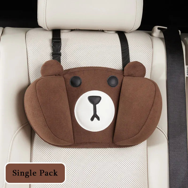 1Set Car Cute Cartoon Pillow Car Mounted Child Sleeping Pillow Car Removable Comfortable Breathable Headrest Lumbar Support