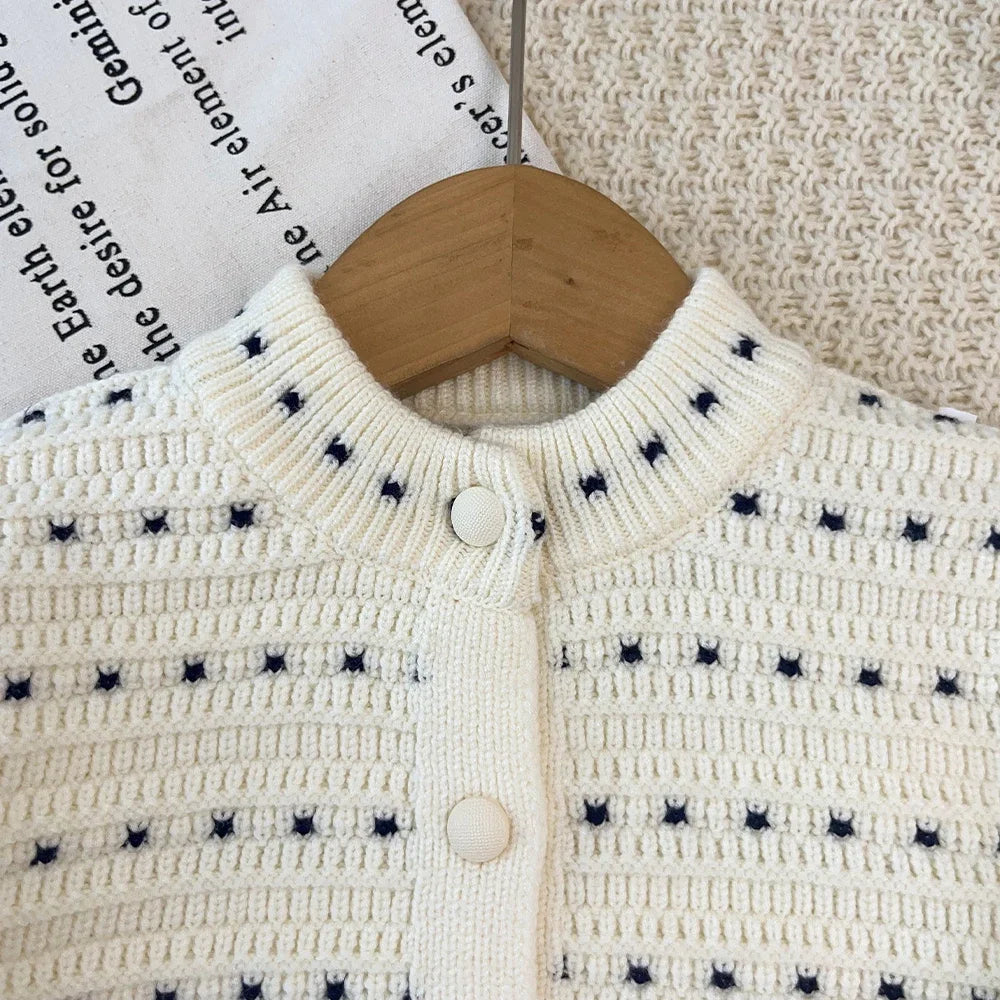 2-6 Years Old Cute Baby Girls Outfits Autumn and Winter New Knitted Sweater and Short Skirt Children's Sweet Princess Clothing