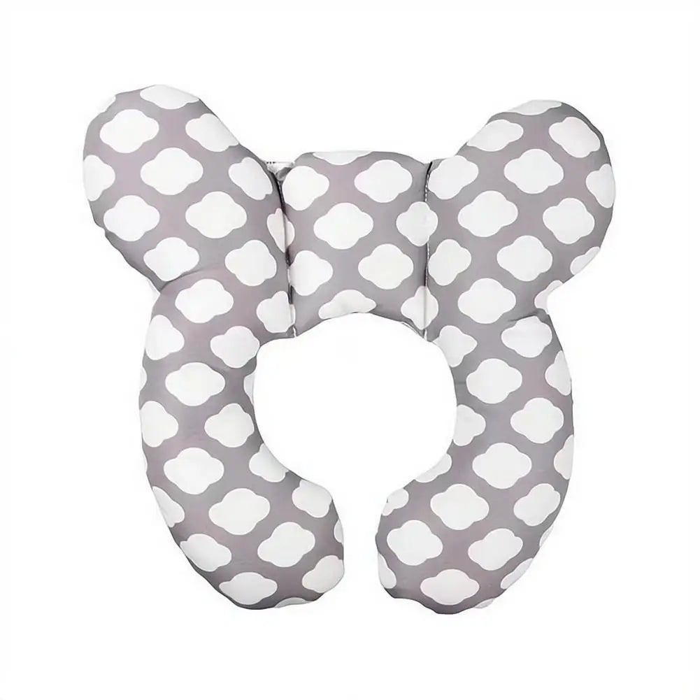 Baby U-shaped Neck Support Pillow Soft Cotton Travel Headrest for Car Seat Stroller Airplane Toddler Cushion for 0-3 Years Old