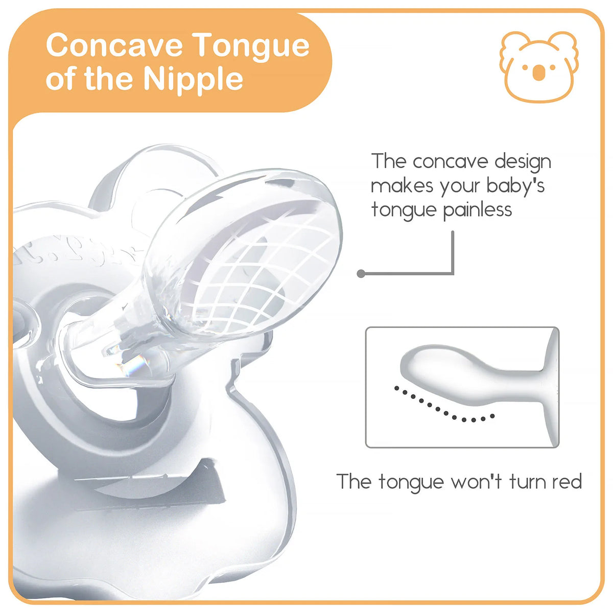 TYRY.HU 2PCS Koala Silicone Baby Pacifier Food Grade Newborn Soother Solid Color Silicone Nipple Dummies for Bebe