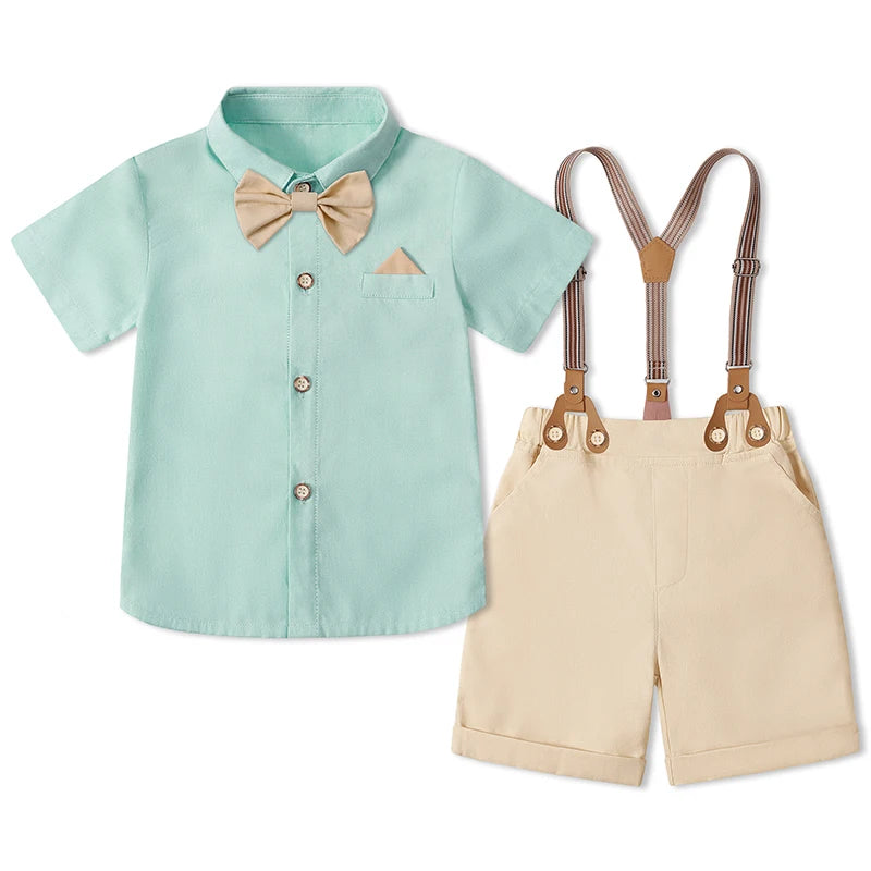Baby Boy Clothes Toddler Wedding Outfit Kids Formal Birthday Party Suit Set Infant Graduation Piano Performance School Clothes