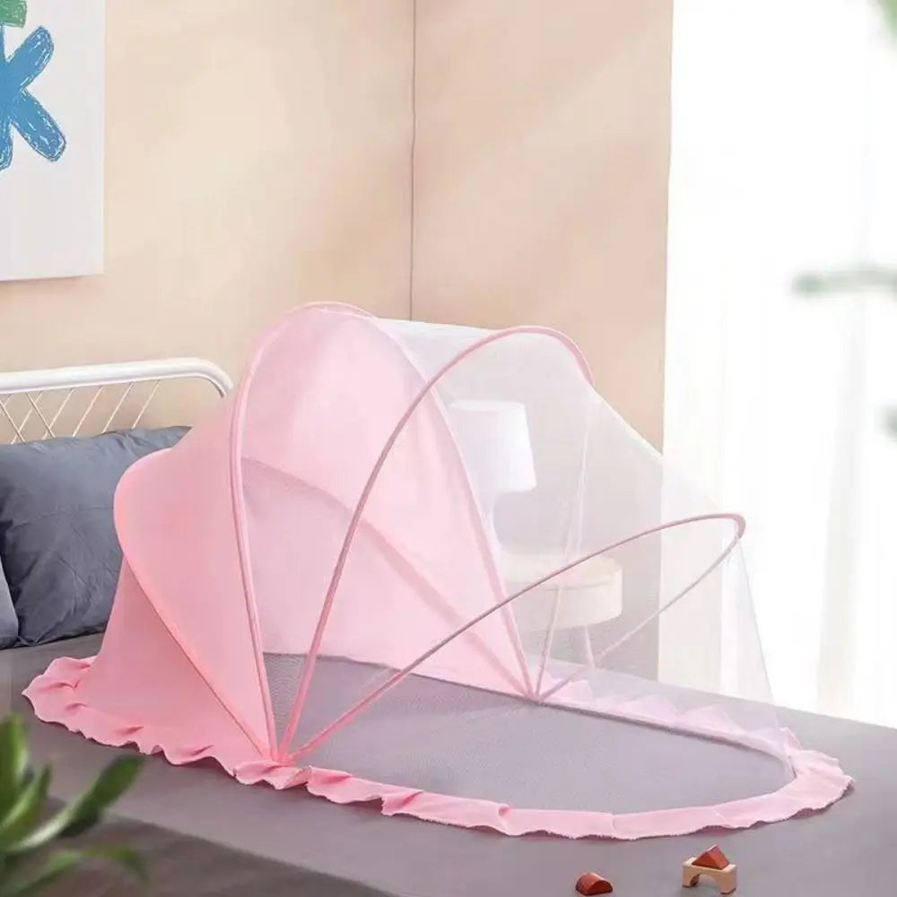 Folding Baby Crib Mosquitoes Net Breathable Soft Infant Mosquito Net Bed Portable Full-Coverage Mesh Sleeping Net Baby Sleep