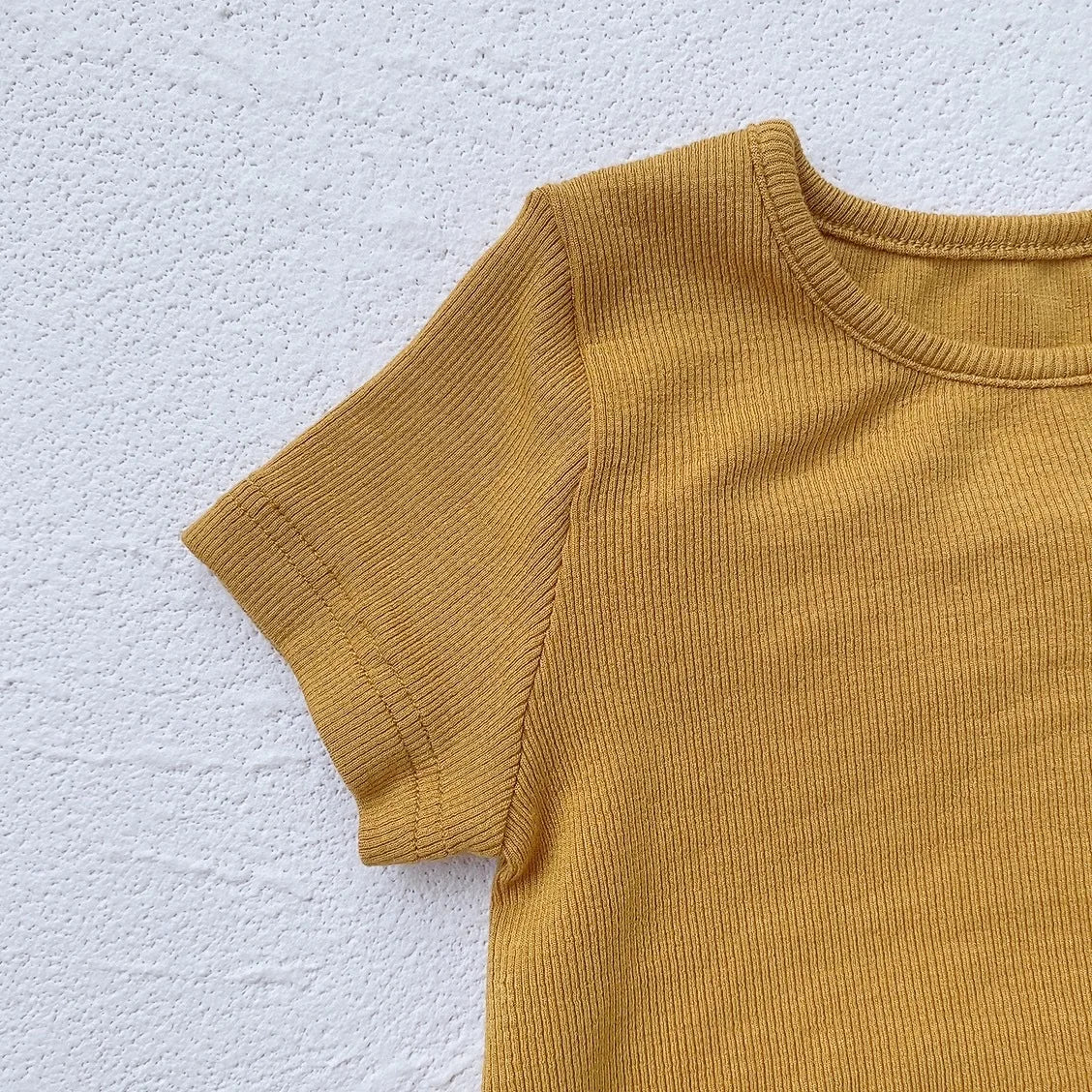 Baby Cotton Ribbed Clothes Set Short Sleeve Tops + Shorts 2pcs Suit Candy Color Baby Girl T Shirts Solid Boys Shorts Outfits