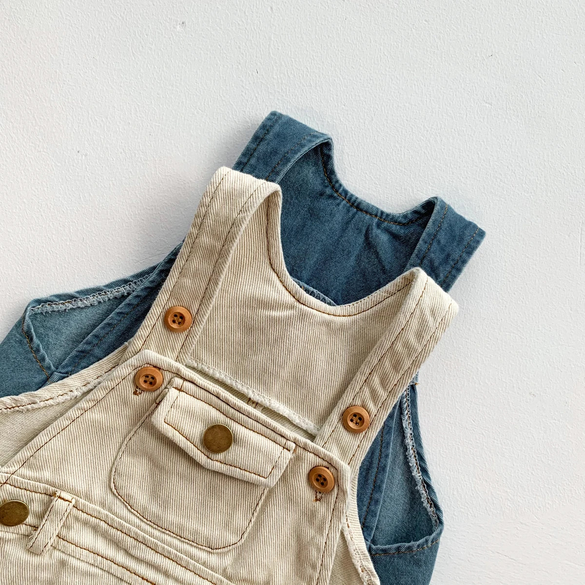 Baby Clothes Denim Sling Romper Infant Onesie Newborn One-piece 0-3 Years Old Complimentary Hat