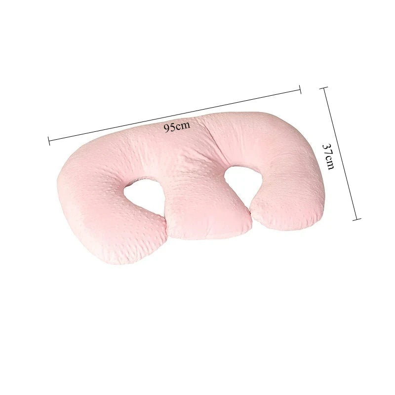 Baby Twin Pillow Multi Functional Nursing Pillow Anti Overflow Spitting Pillows Cushion for Newborns Feeding Bed Baby Nest